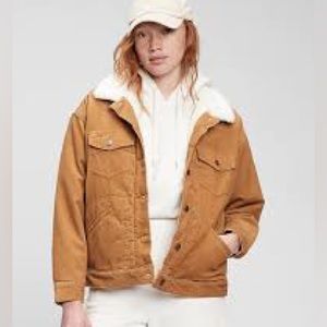 Gap Womens Cord Sherpa Lined Jacket